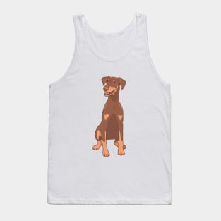 Natural Ear Red Doberman Tank Top